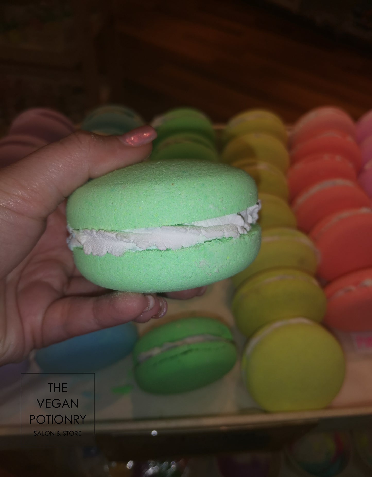 Macaron Bubbling Bath Bombs (Large) | The Vegan Potionry |