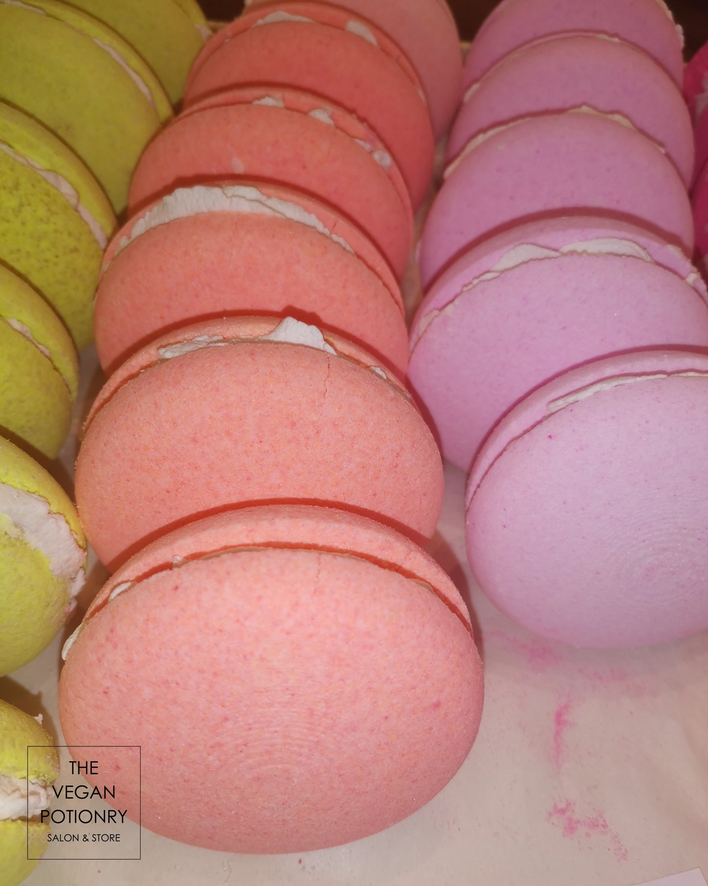 Macaron Bubbling Bath Bombs (Large) | The Vegan Potionry |