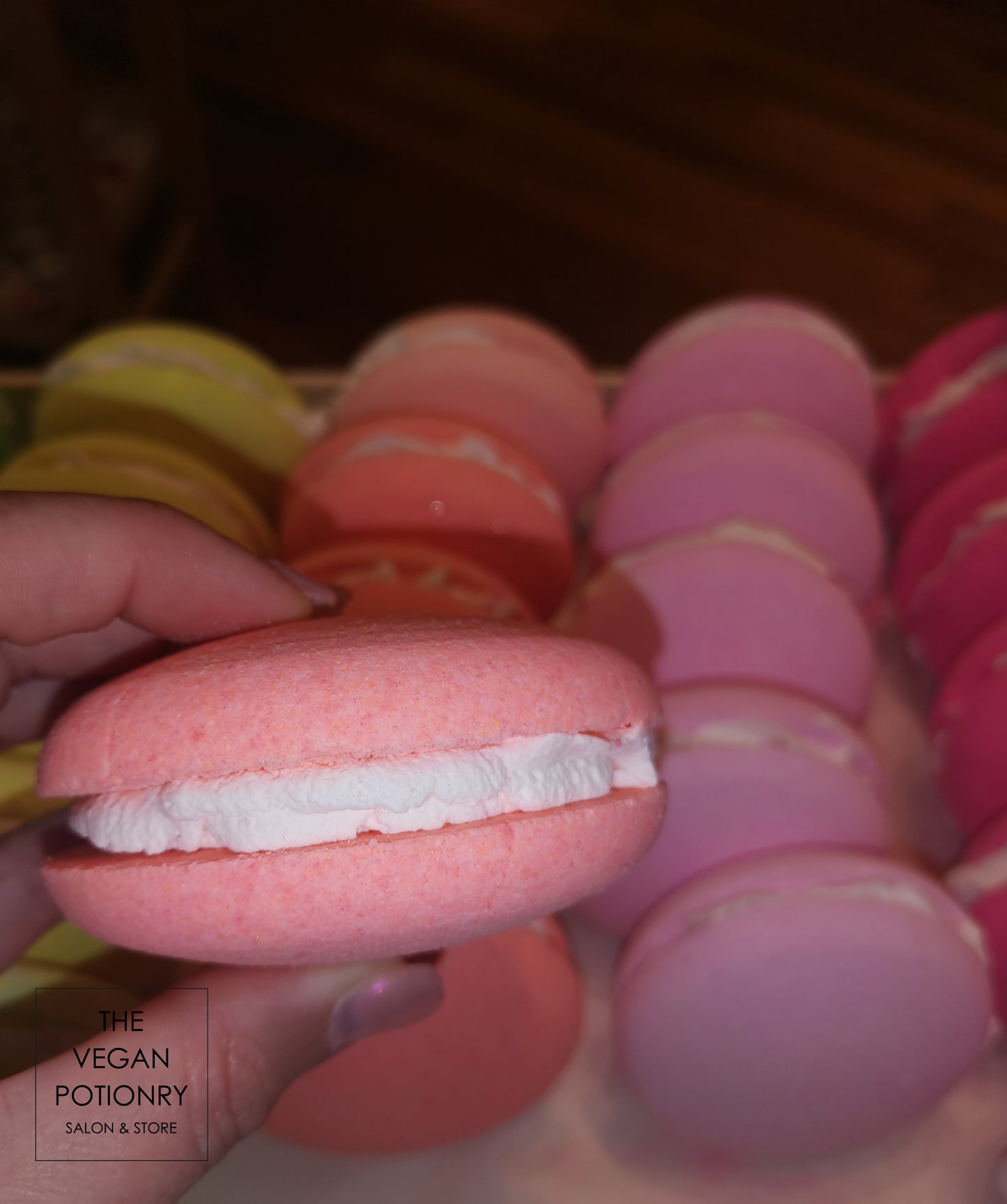 Macaron Bubbling Bath Bombs (Large) | The Vegan Potionry |