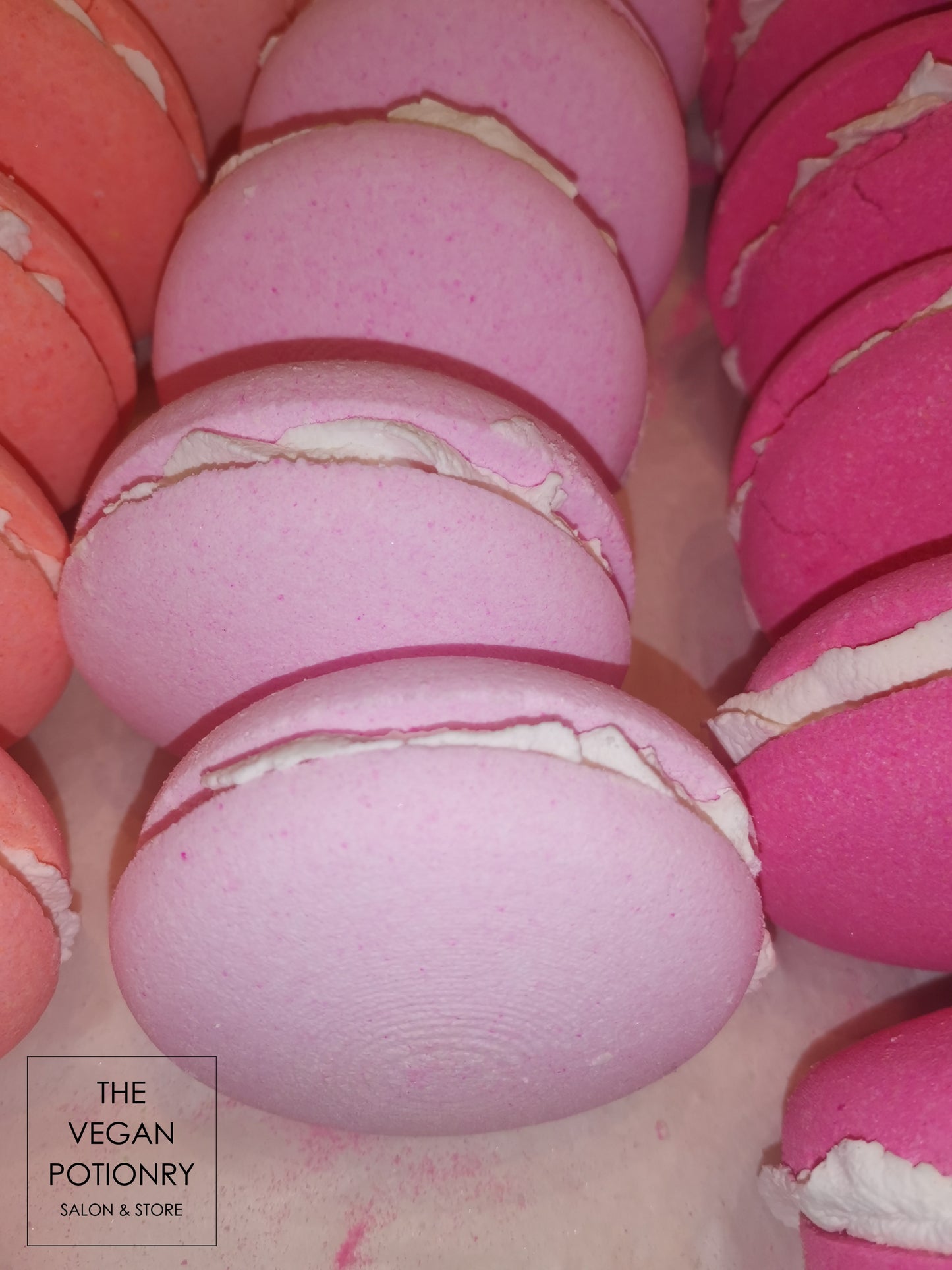 Macaron Bubbling Bath Bombs (Large) | The Vegan Potionry |