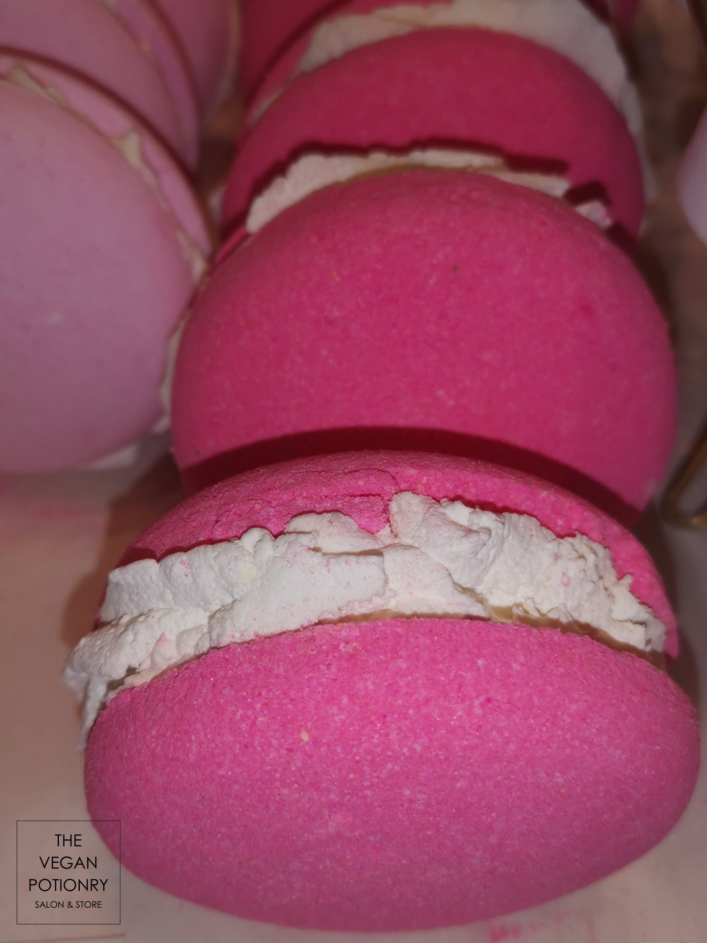 Macaron Bubbling Bath Bombs (Large) | The Vegan Potionry |