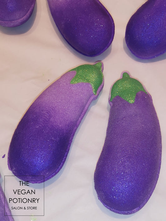 EGGPLANT Bath Bombs |The Vegan Potionry