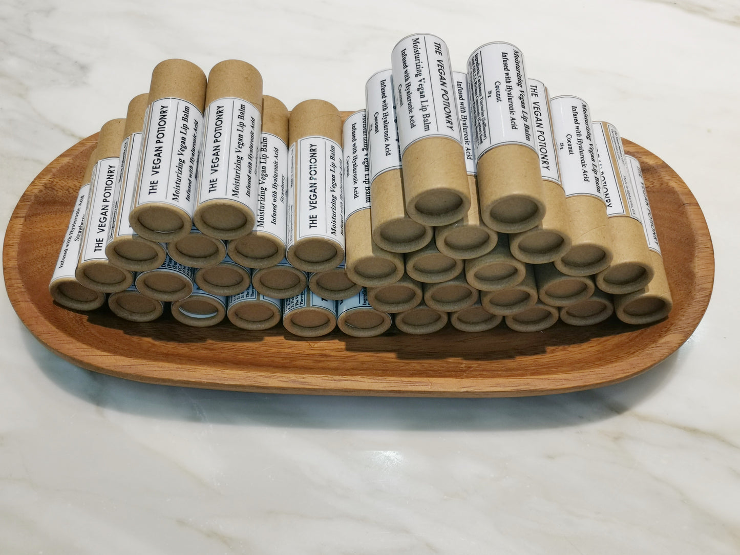 Moisturizing Vegan Lip Balm Infused with Hyaluronic Acid | Strawberry | Coconut | THE VEGAN POTIONRY