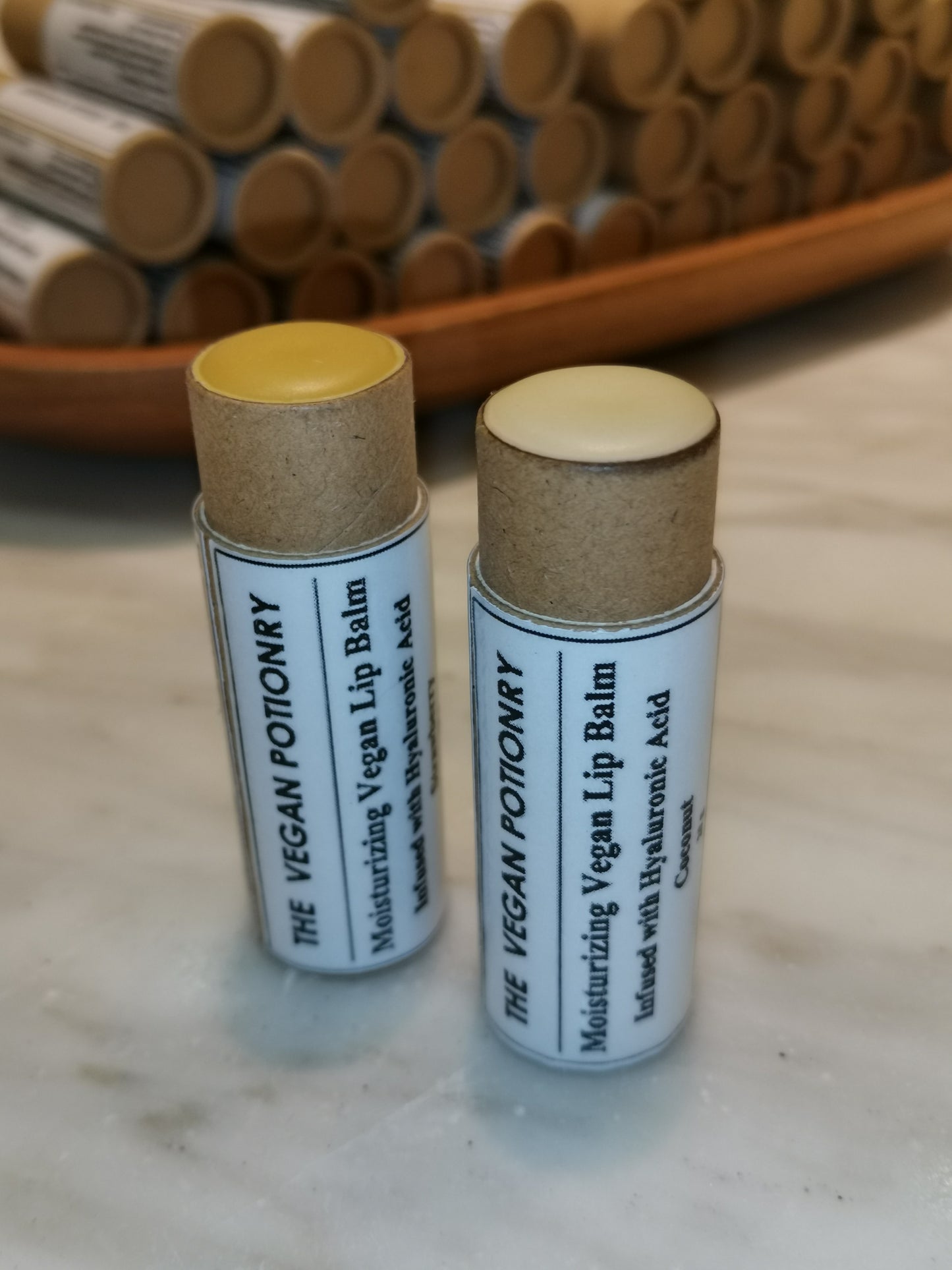 Moisturizing Vegan Lip Balm Infused with Hyaluronic Acid | Strawberry | Coconut | THE VEGAN POTIONRY