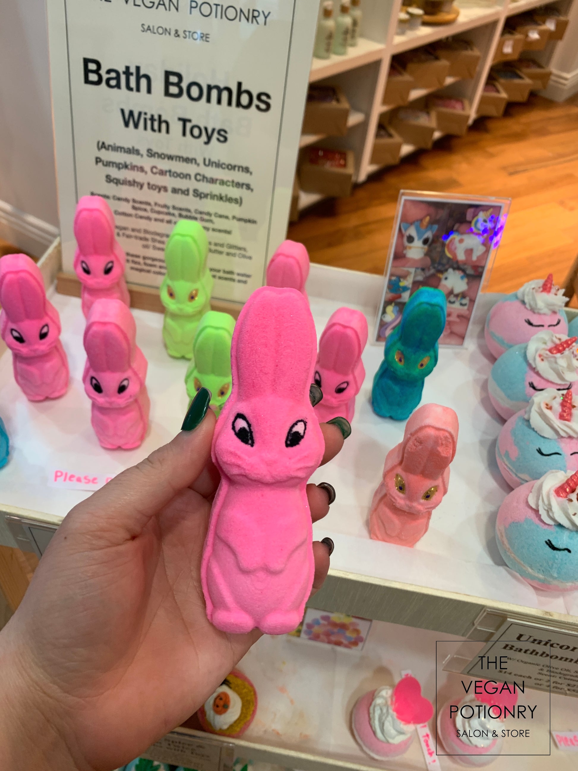 Marshmallow Bunny Bath Bombs with Bunny Toys inside