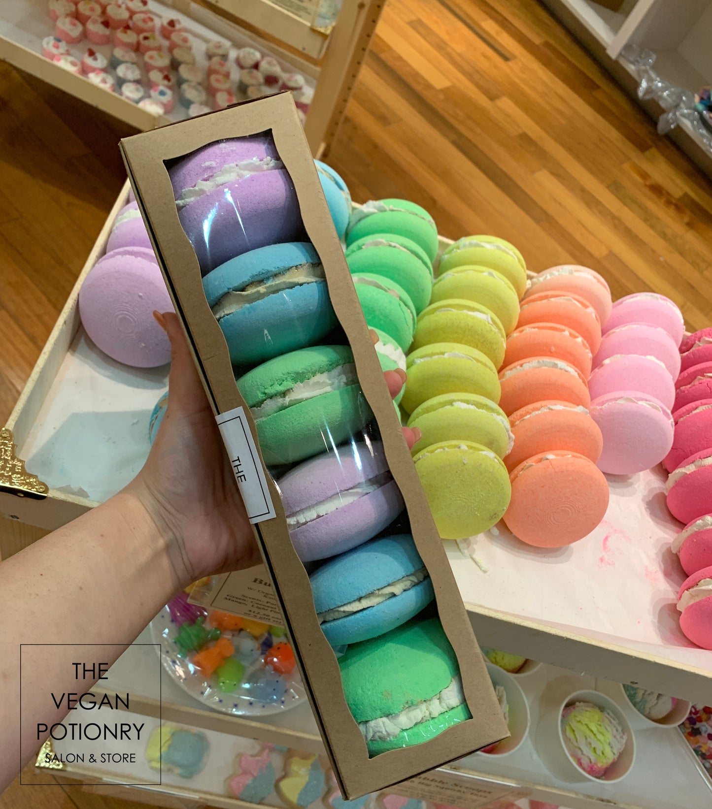 Macaron Bubbling Bath Bombs (Large) | The Vegan Potionry |