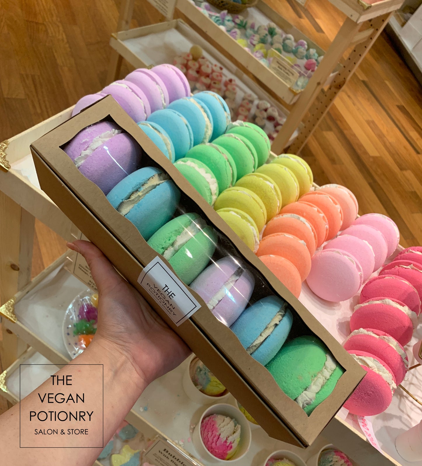 Macaron Bubbling Bath Bombs (Large) | The Vegan Potionry |
