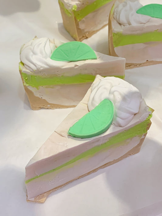 Key Lime Cheesecake Soap Slice | The Vegan Potionry |