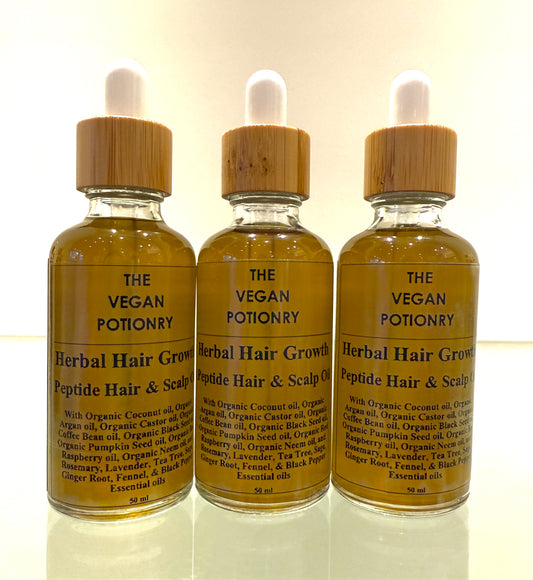 Herbal Hair Growth Peptide Hair & Scalp oil | THE VEGAN POTIONRY