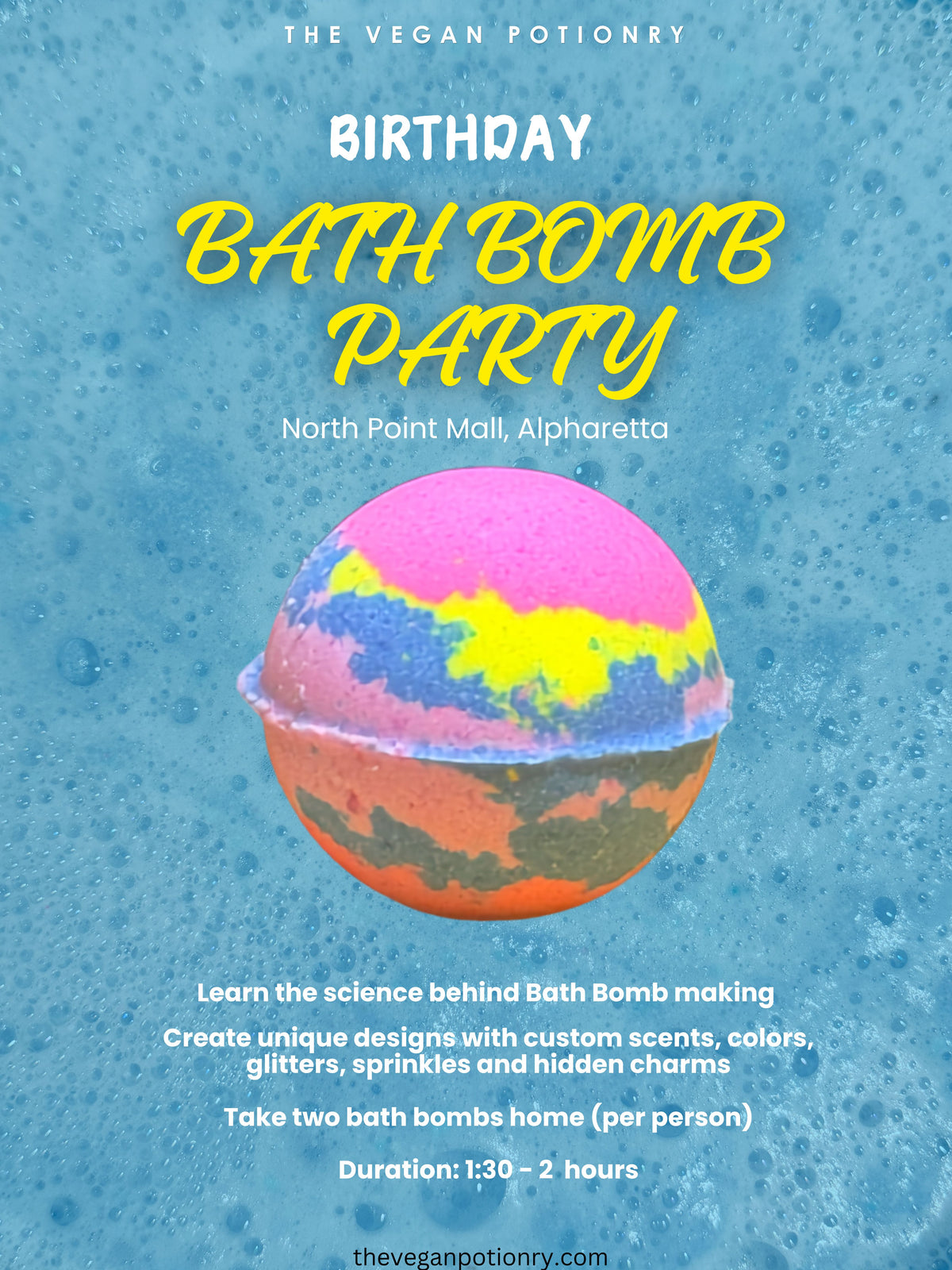 Bath Bomb Birthday Party for Maggie | Sep 26 1:30PM-3:30PM | THE VEGAN POTIONRY WORKSHOP