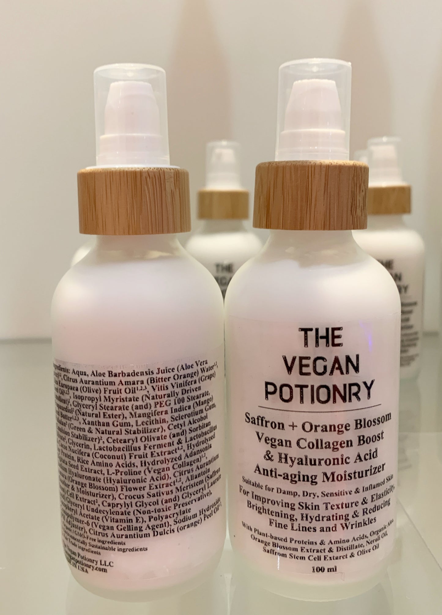 Saffron + Orange Blossom Vegan Collagen Boost  & Hyaluronic Acid  Anti-aging Moisturizer | The Vegan Potionry