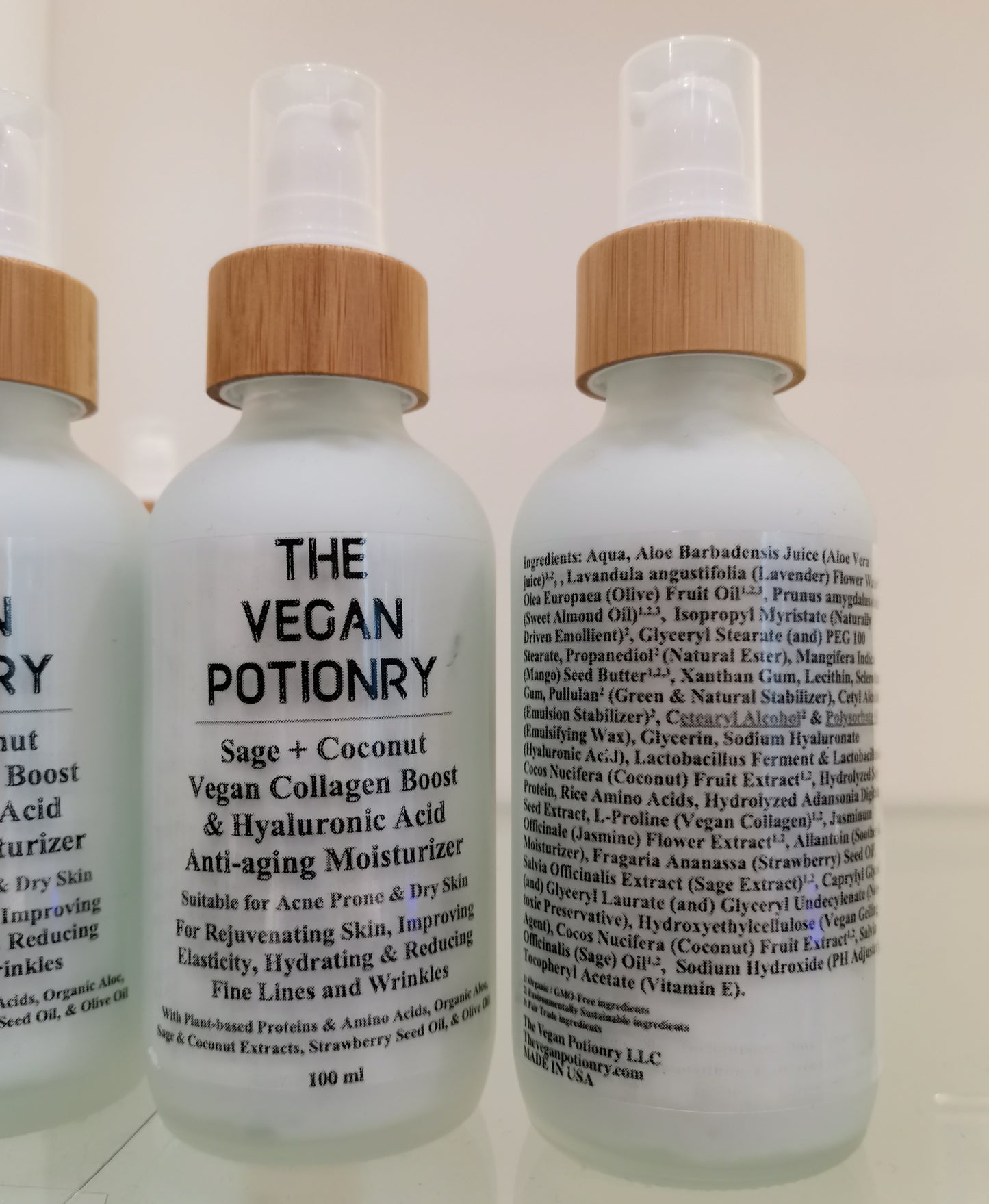 Sage + Coconut Vegan Collagen Boost  & Hyaluronic Acid  Anti-aging Moisturizer | The Vegan Potionry