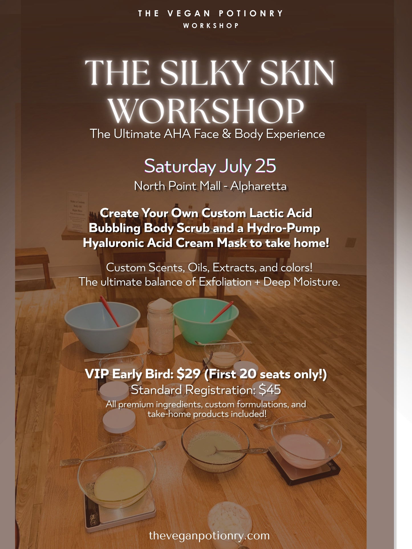 The Silky Skin Workshop | July 25 | THE VEGAN POTIONRY WORKSHOP
