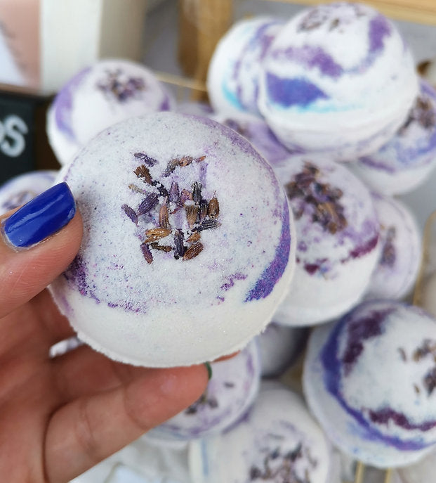 Organic Lavender Bath Bombs | The Vegan Potionry