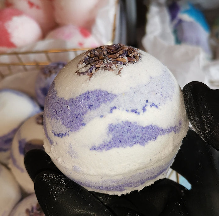 Calming Luminescent Lavender Bath Bombs