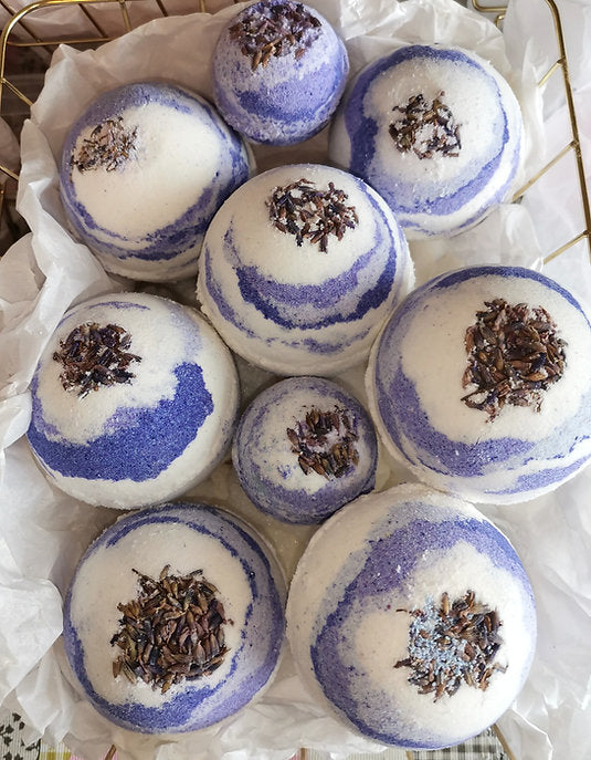 Organic Lavender Bath Bombs | The Vegan Potionry