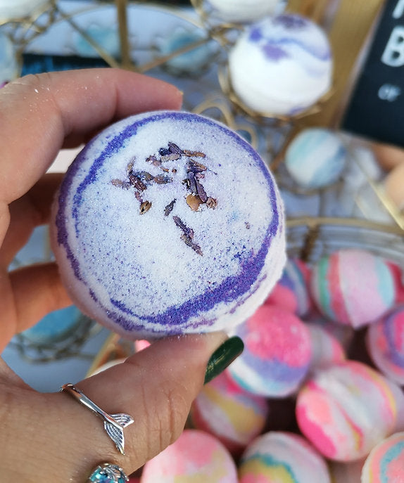 Organic Lavender Bath Bombs | The Vegan Potionry