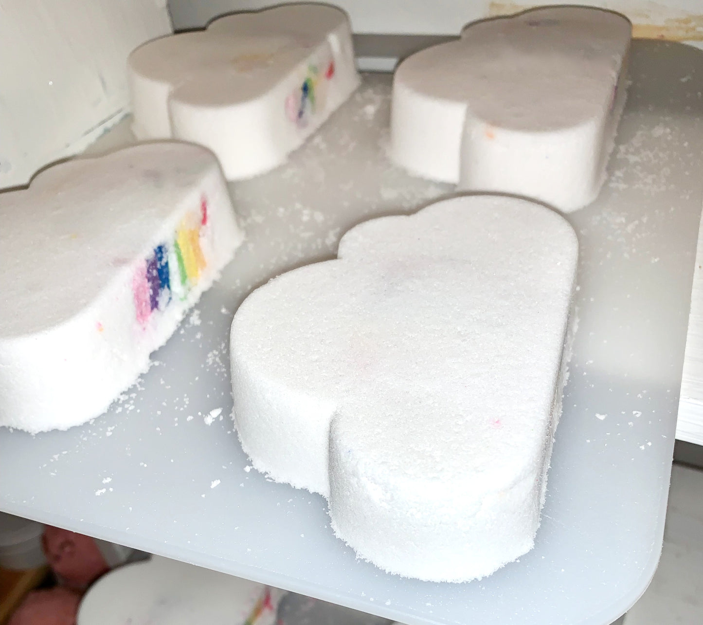 Rainbow Cloud Bath Bombs | The Vegan Potionry