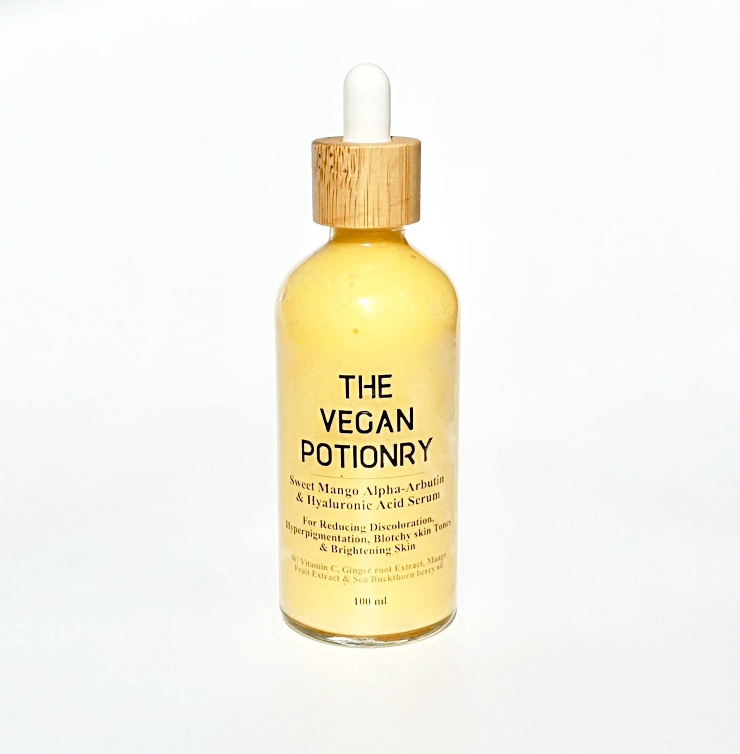 Sweet Mango Alpha-Arbutin  & Hyaluronic Acid Serum For Reducing Discoloration | The Vegan Potionry |