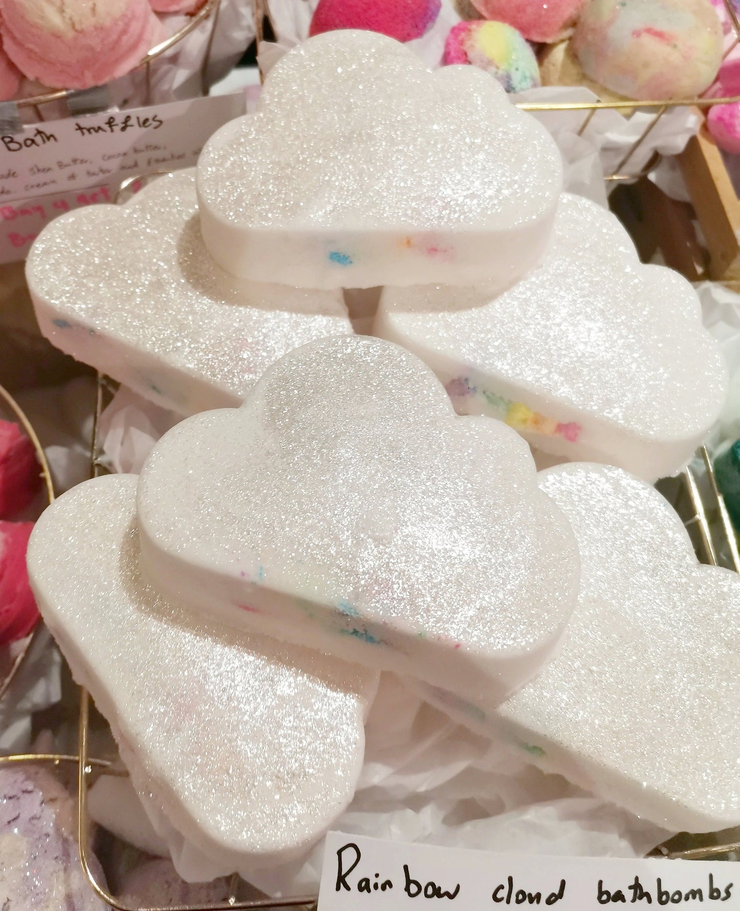 Rainbow Cloud Bath Bombs | The Vegan Potionry