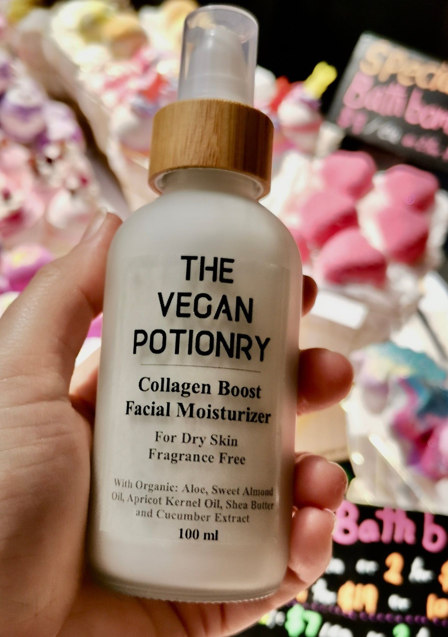 Collagen Boost Facial Moisturizer | Vegan Collagen | Collagen Night Cream |  For Dry Skin | Fragrance Free The Vegan Potionry |