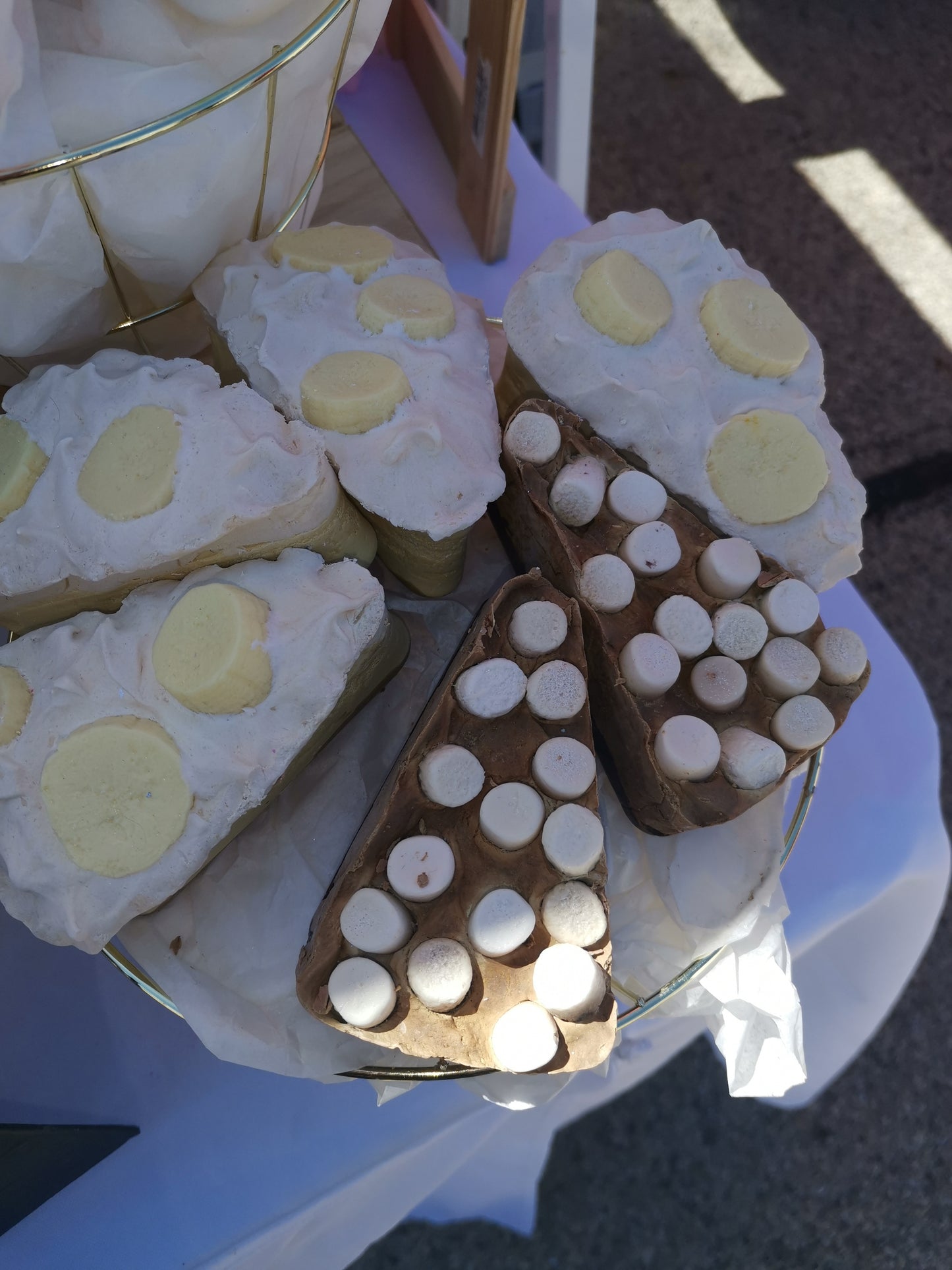 Marshmallow Coffee Cake Pie Soap | Herbal Palm Free Soap | The Vegan Potionry |