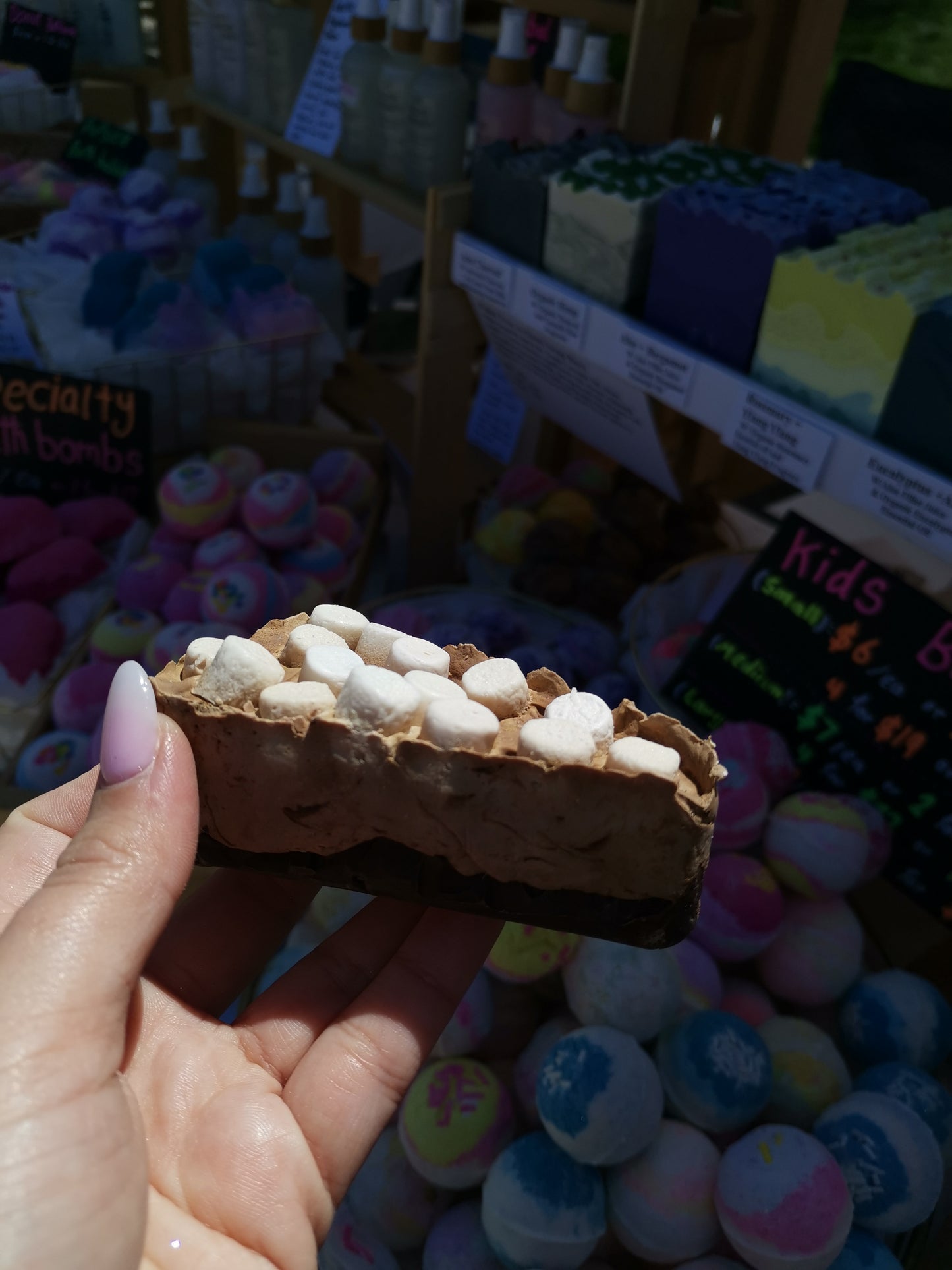 Marshmallow Coffee Cake Pie Soap | Herbal Palm Free Soap | The Vegan Potionry |