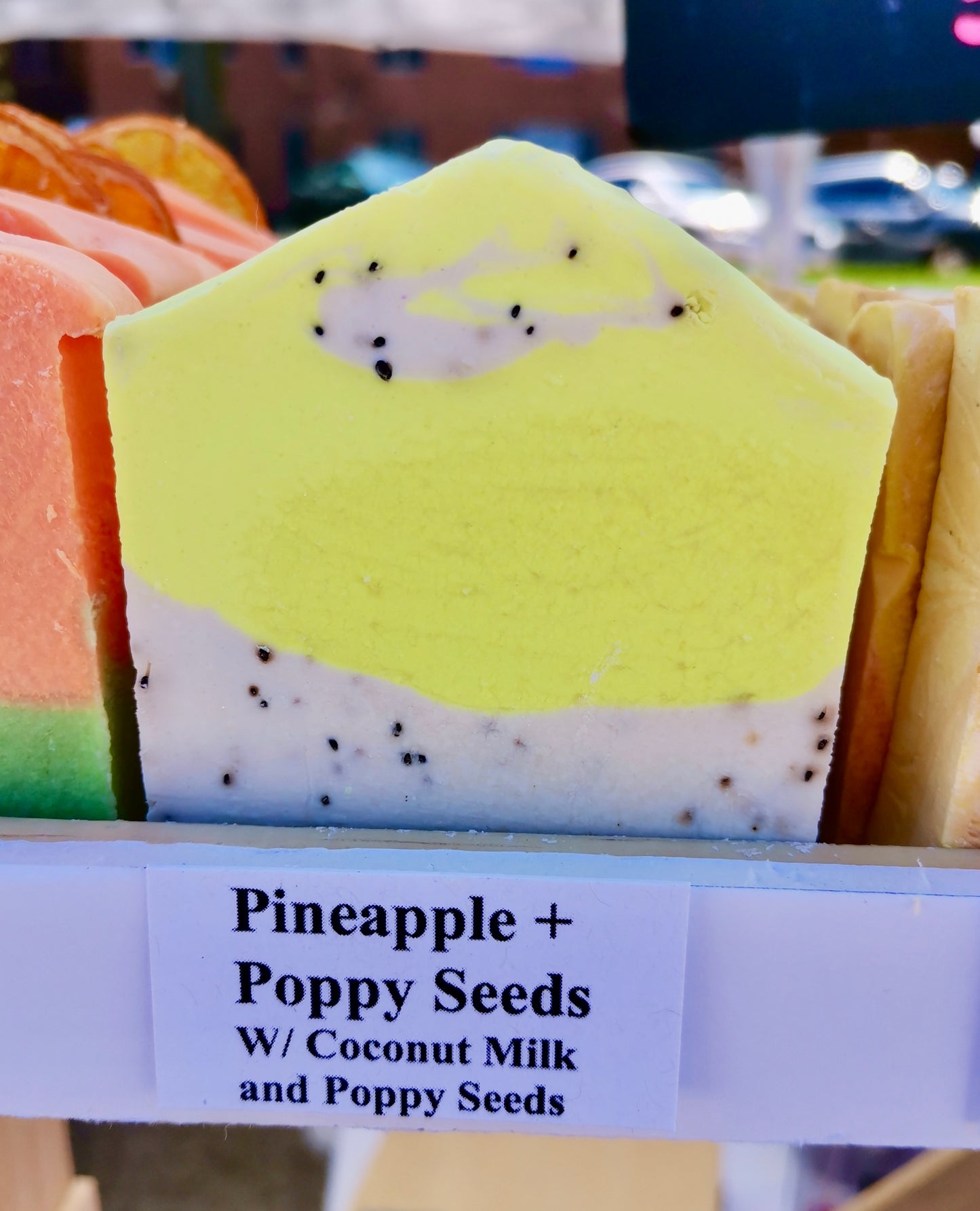 Pineapple + Poppy Seeds Hydrating Soap | Palm Free Soap | The Vegan Potionry |