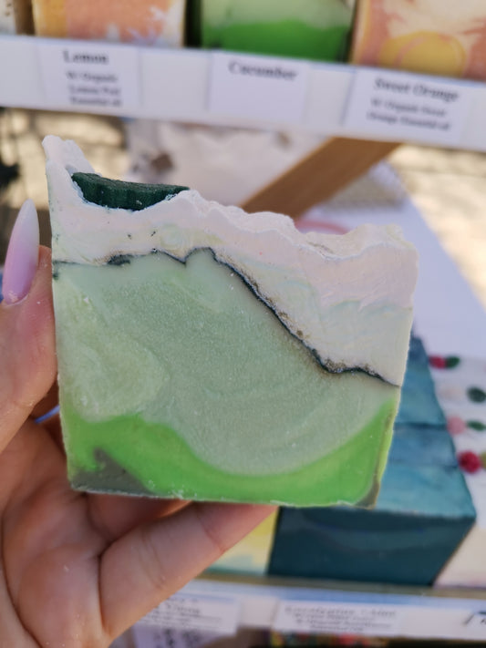 Cucumber Mint Soap | Herbal | Palm Free | The Vegan Potionry |