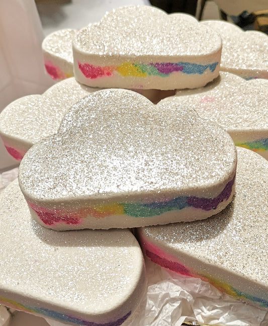Rainbow Cloud Bath Bombs | Kids Bath Bombs | Vegan Rainbow Bath Bomb | The Vegan Potionry