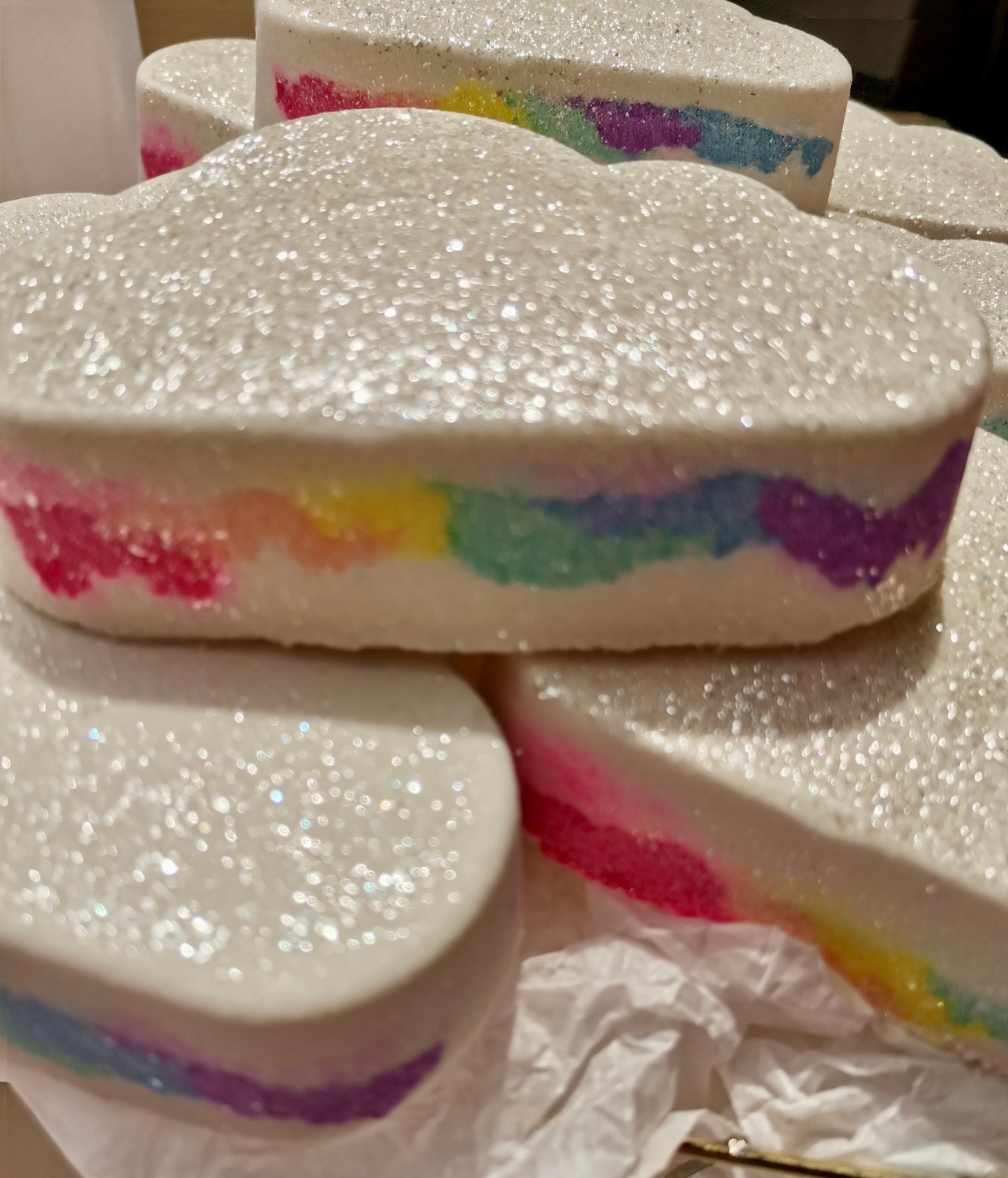 Rainbow Cloud Bath Bombs | The Vegan Potionry