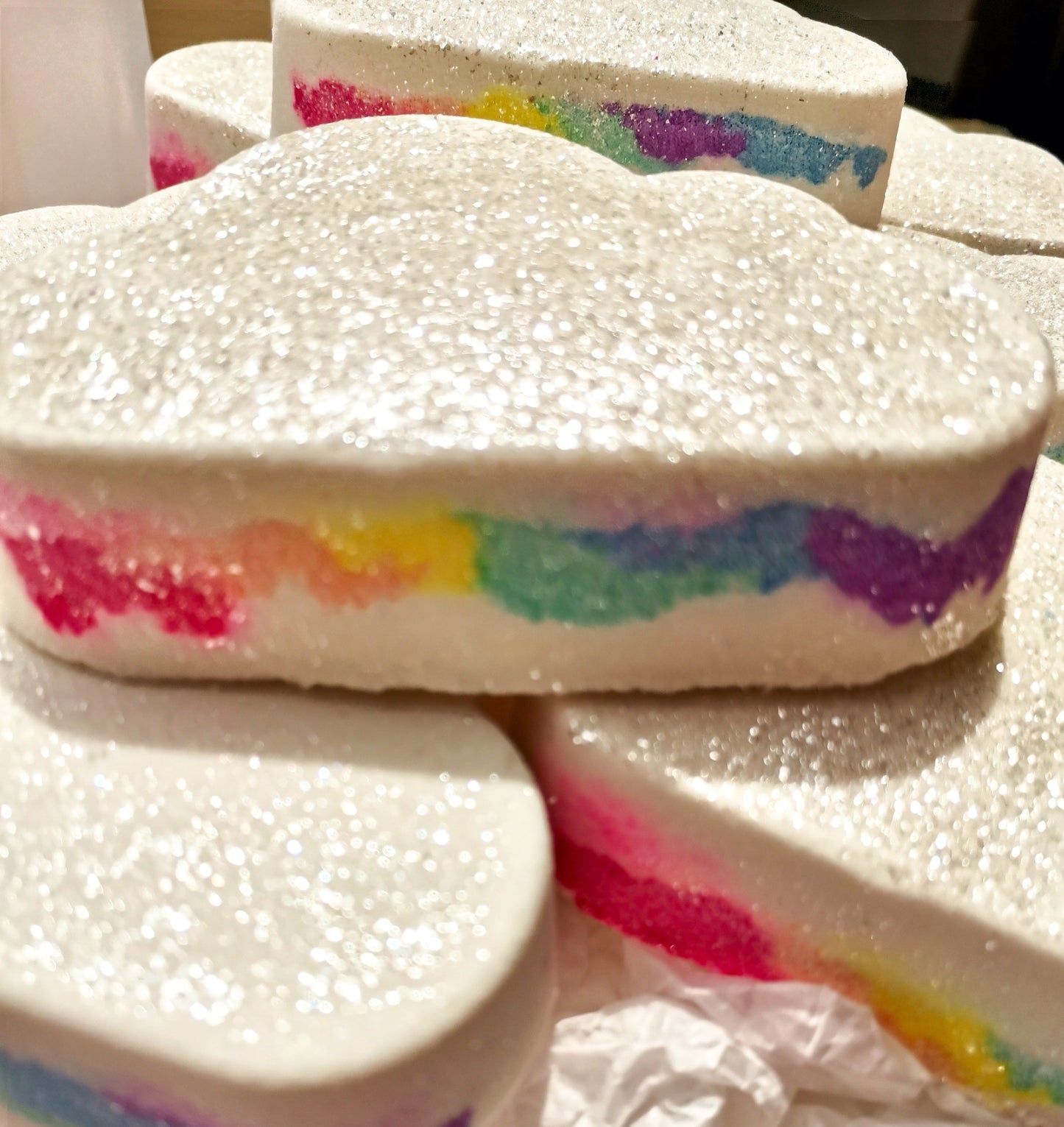 Rainbow Cloud Bath Bombs | The Vegan Potionry