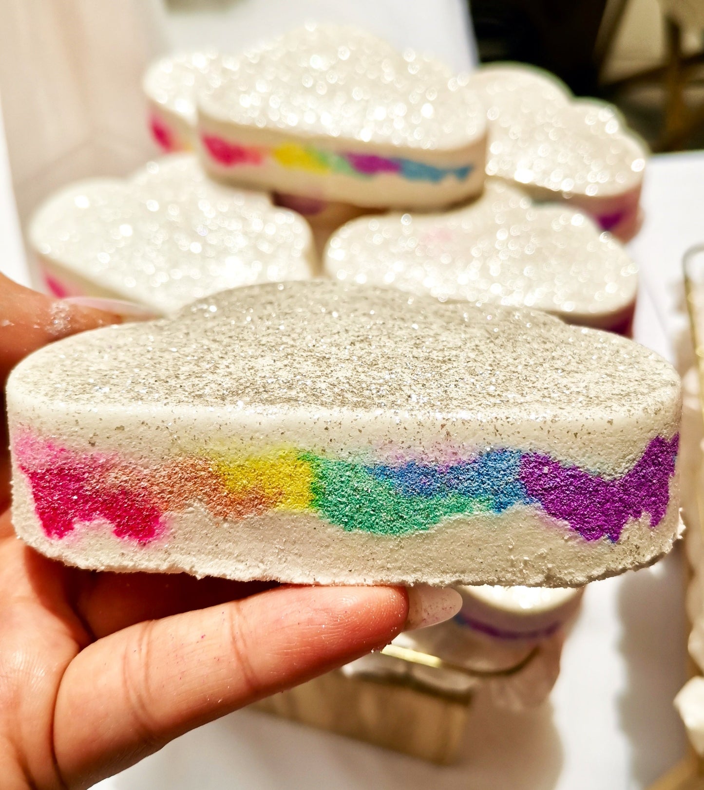 Rainbow Cloud Bath Bombs | The Vegan Potionry