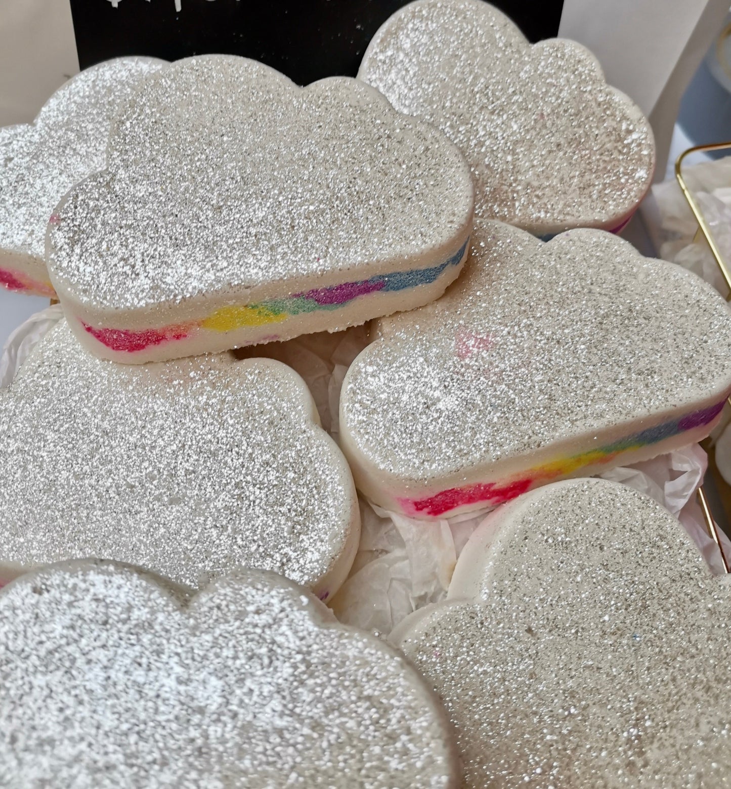 Rainbow Cloud Bath Bombs | The Vegan Potionry