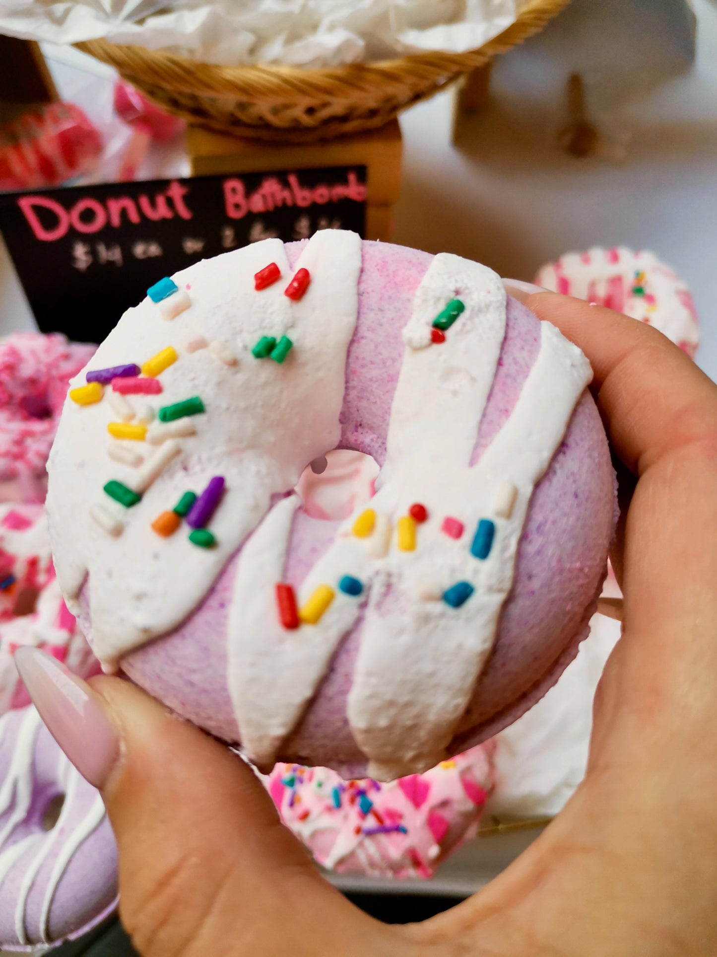 Donut Bath Bombs with Sprinkles | The Vegan Potionry