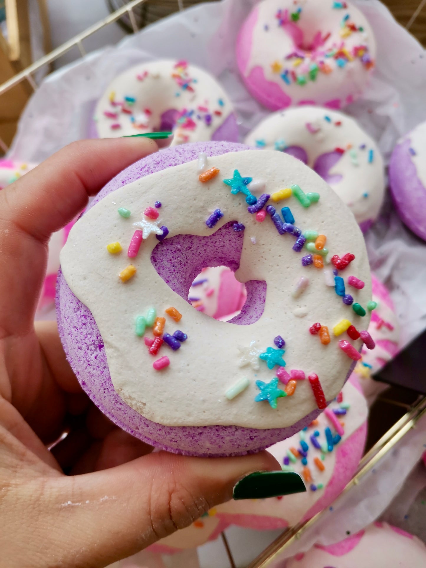 Donut Bath Bombs with Sprinkles | The Vegan Potionry
