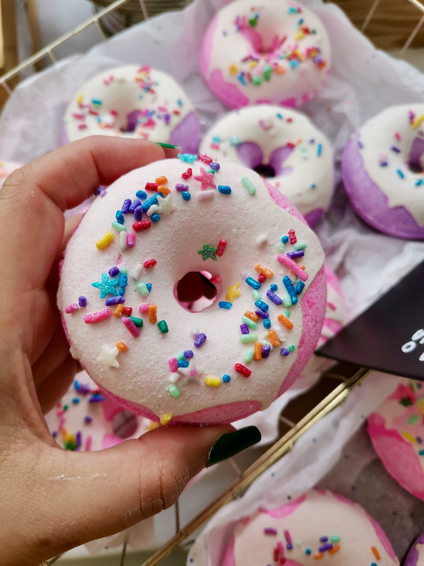 Donut Bath Bombs with Sprinkles | The Vegan Potionry