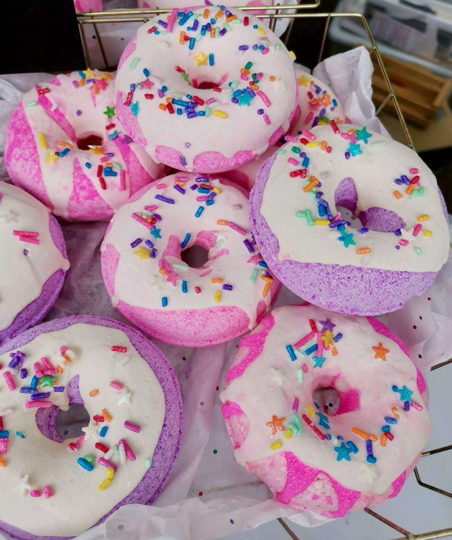 Donut Bath Bombs with Sprinkles 