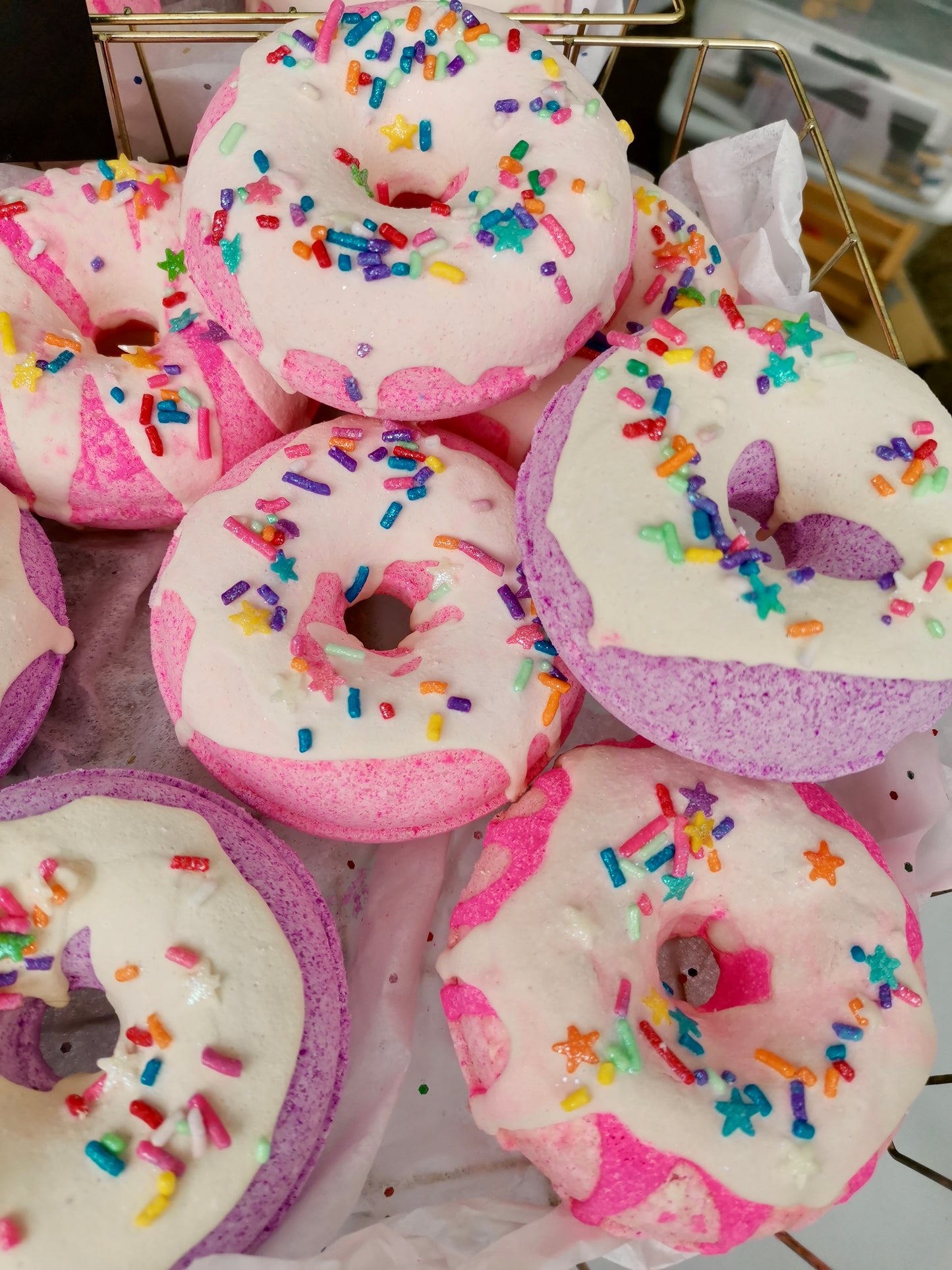 Donut Bath Bombs with Sprinkles 