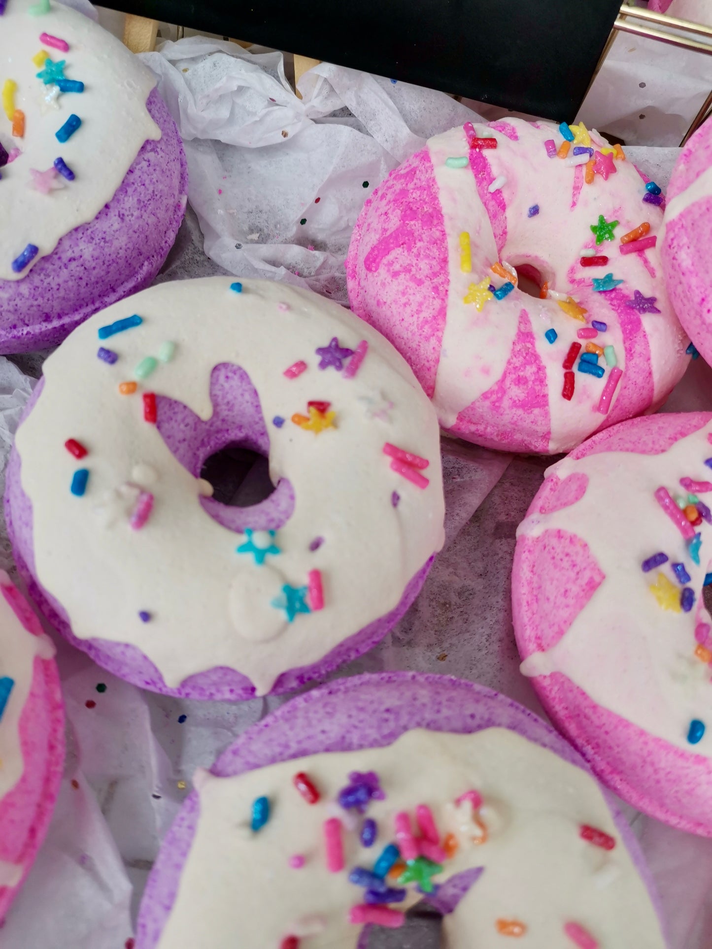Donut Bath Bombs with Sprinkles | The Vegan Potionry