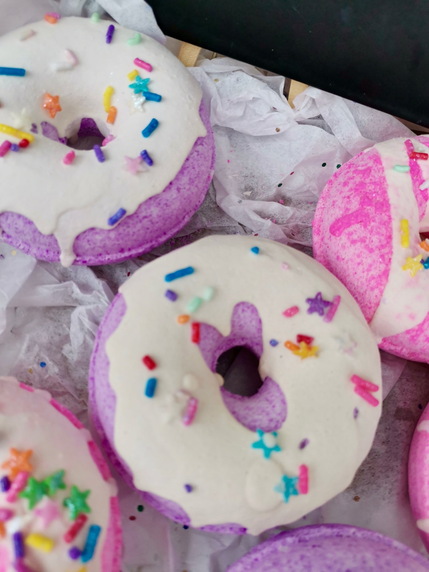 Donut Bath Bombs with Sprinkles | The Vegan Potionry